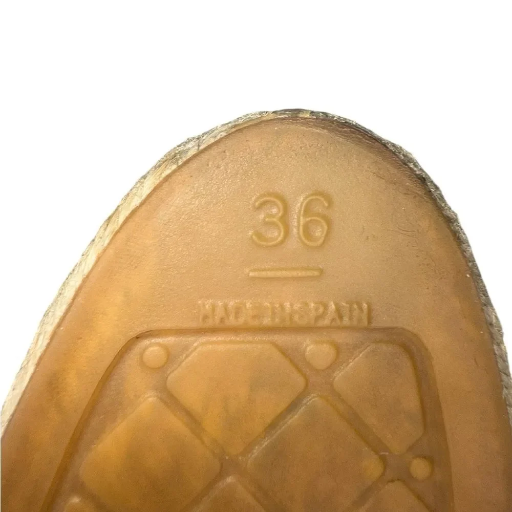 CHANEL Black Espadrille CC Logo Leather Slip-On Shoes IT36